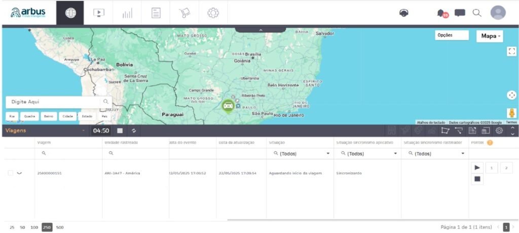 Controle dos Motoristas em Tempo Real